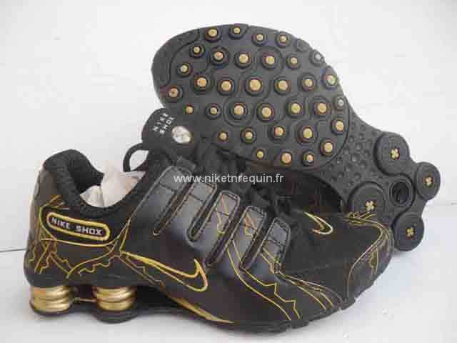 Arrial Nouvelle Nike Shox Nz 3013 Noire Doree Cher
